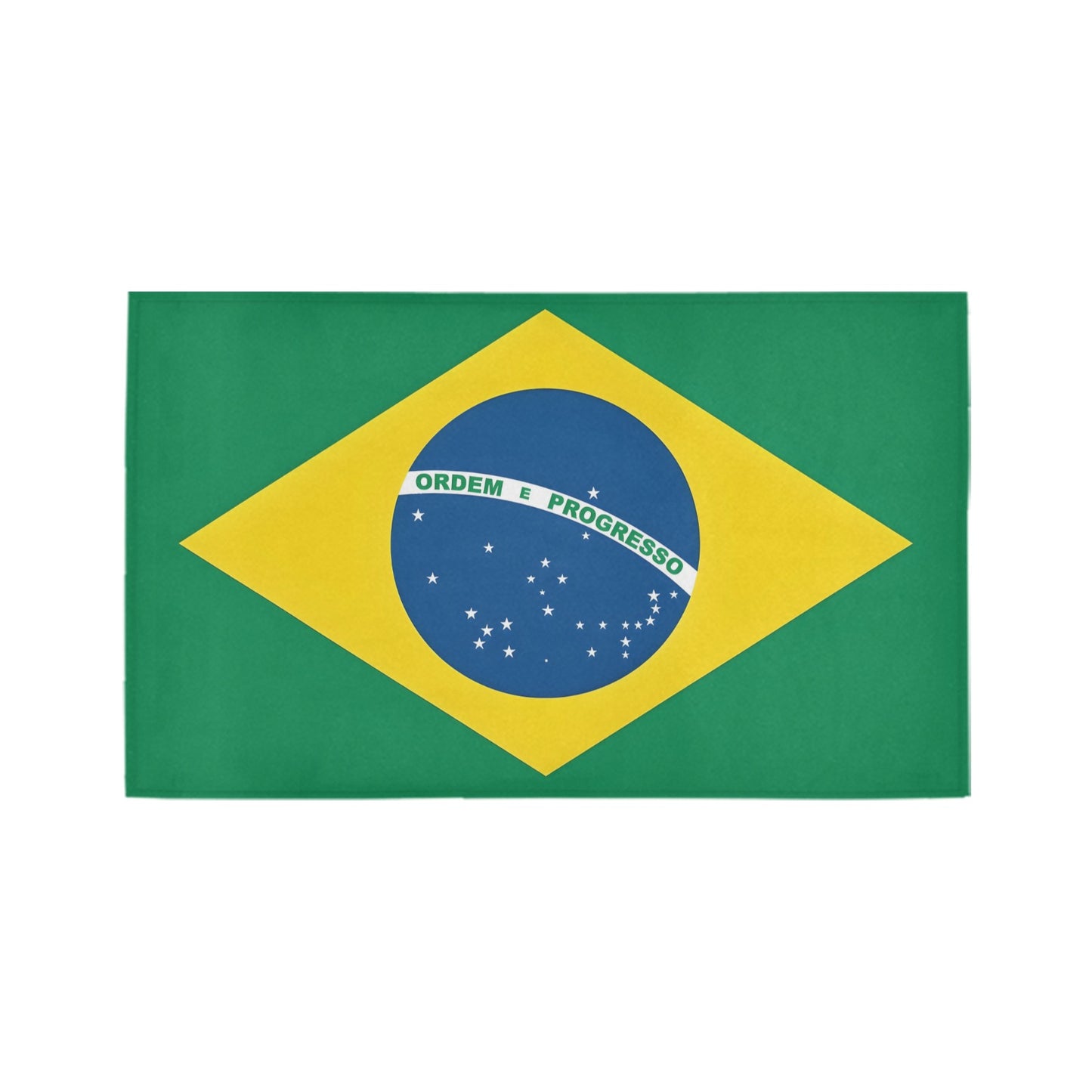 Brazil Flag Inspired Doormat 30" x 18" (Sponge Material)