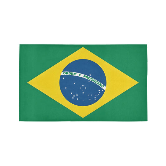 Brazil Flag Inspired Doormat 30" x 18" (Sponge Material)