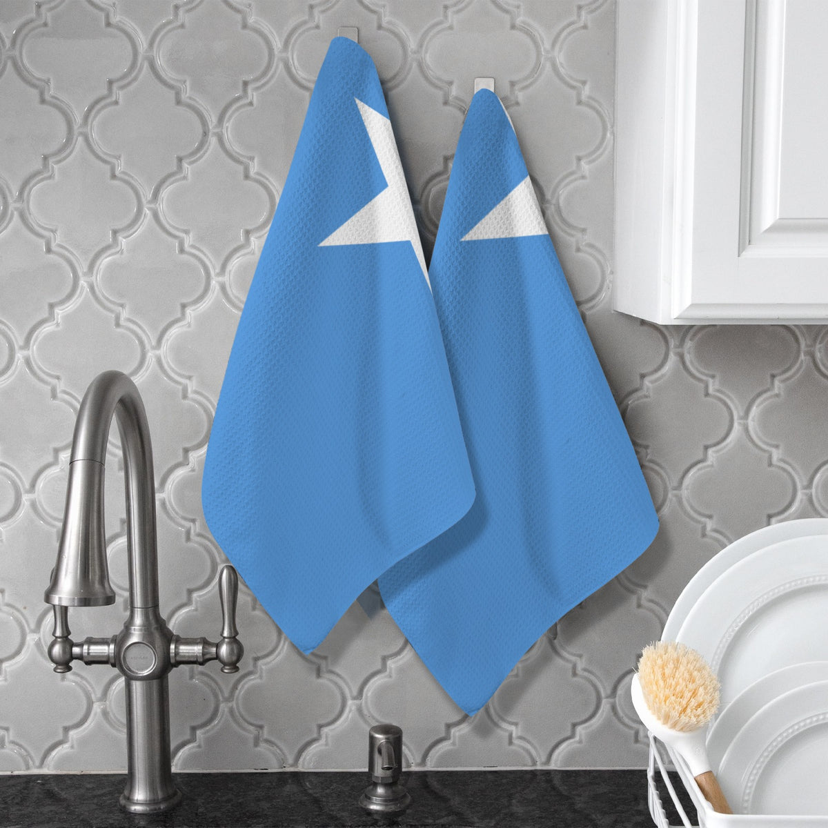 Somalia Flag Inspired Kitchen Towel 40X60cm (Pack of 2) | Printed In the USA