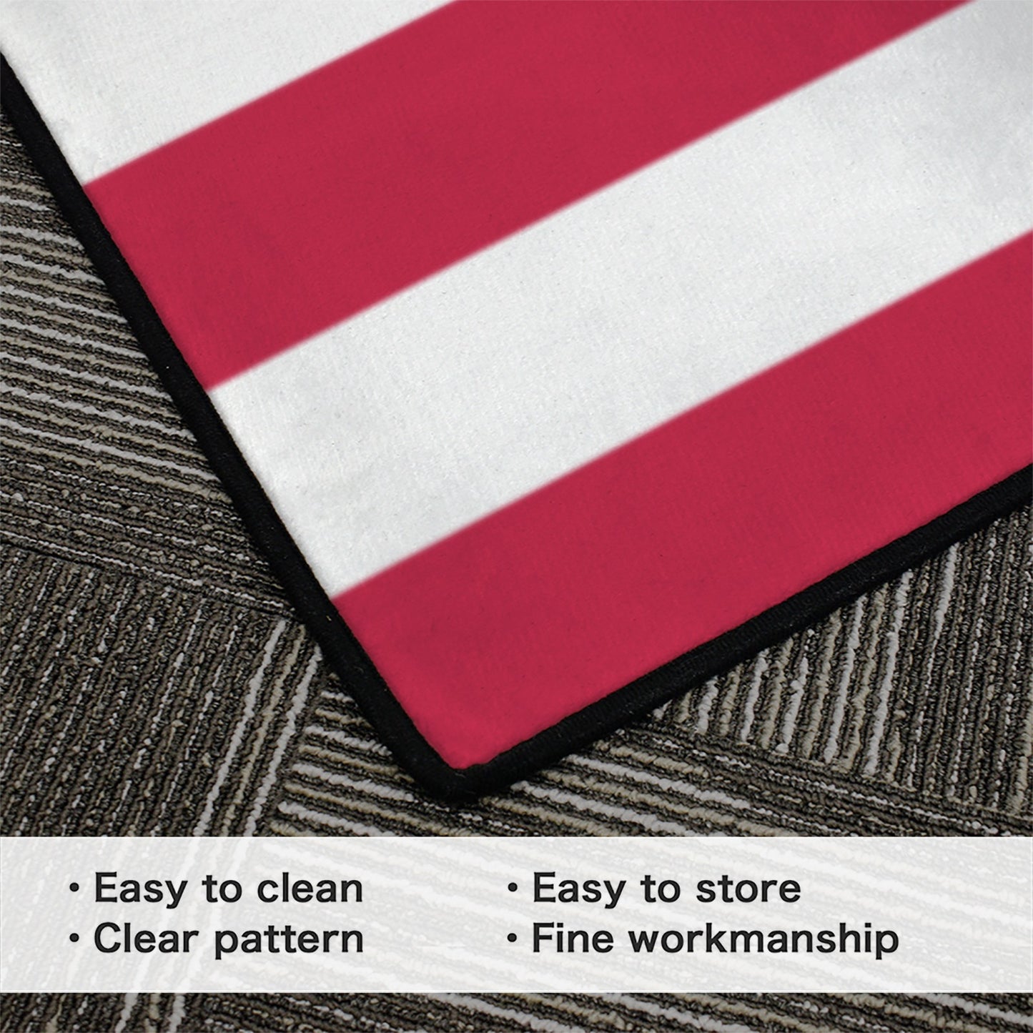 USA/American Betsy Ross Flag Inspired. 84x60 Inch Area Rug with Black Binding (Made in the USA)