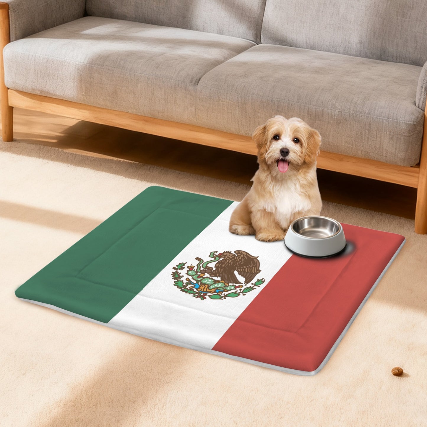 Mexico Flag Inspired Pet Mat 25x18inch | Ships from USA