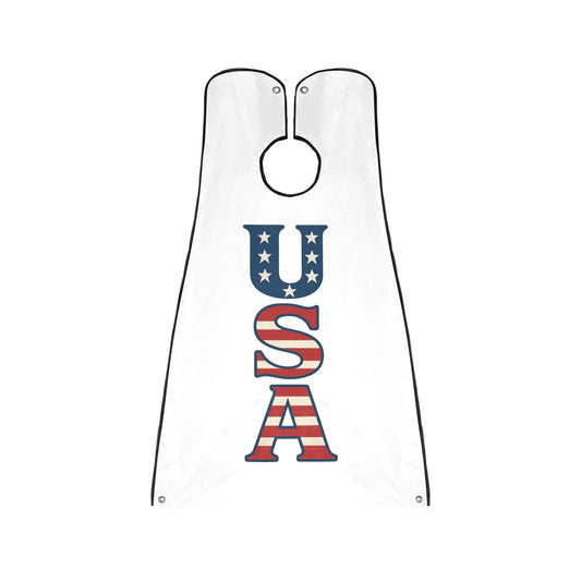USA/American Flag "USA" Beard Bib Apron for Men Shaving & Trimming