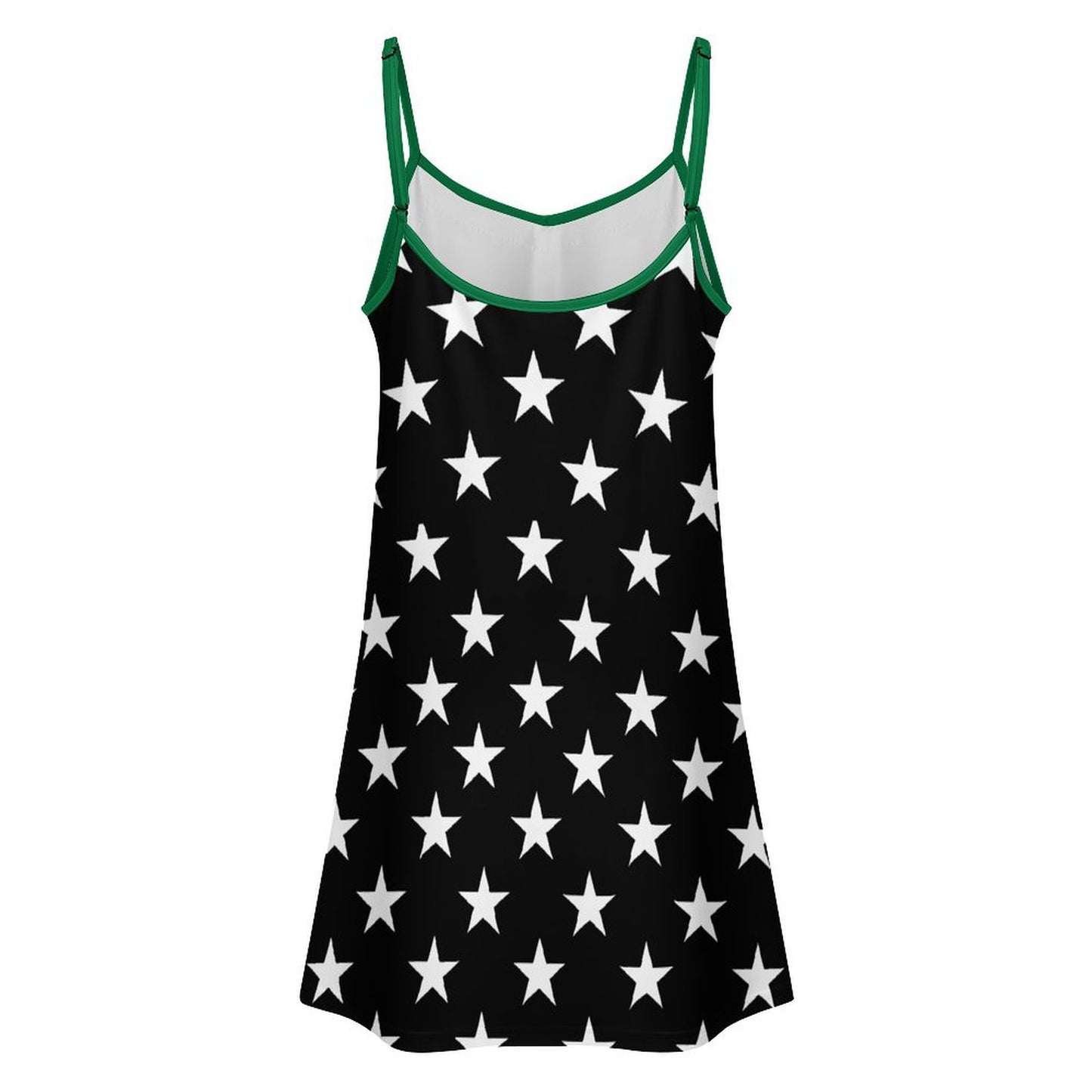 Thin Green Line Flag Inspired Lace Trim Camisole Nightgown