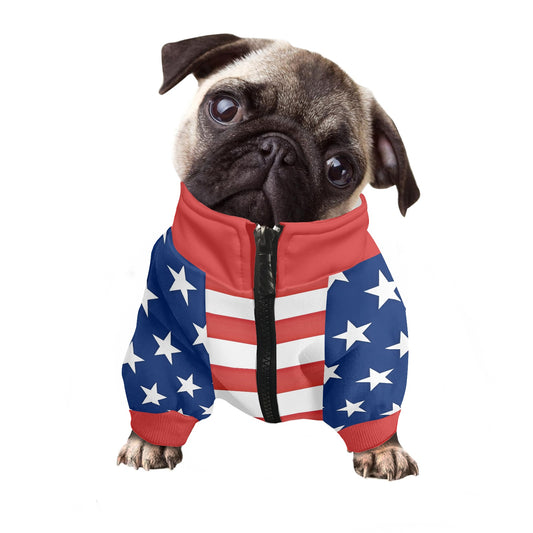 USA/American Flag Pet Hooded Sweatshirt