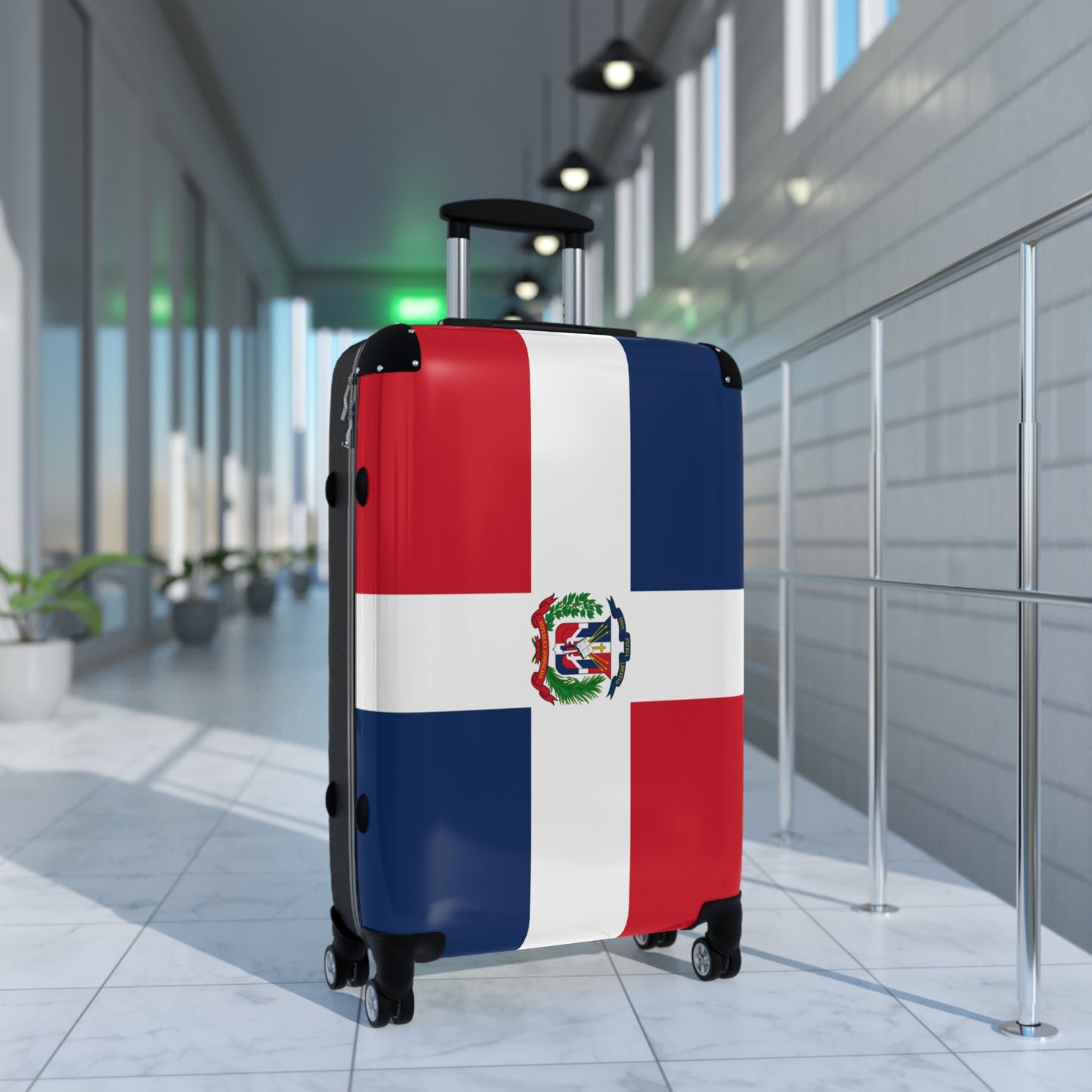Domican Republic Flag Inspired Suitcase