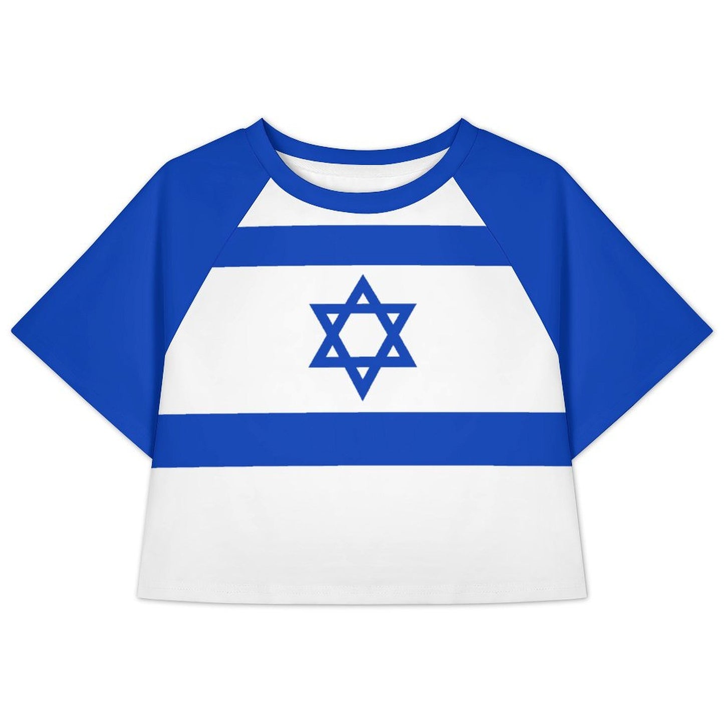 Israel Flag Inspired Women's Cropped Shirt