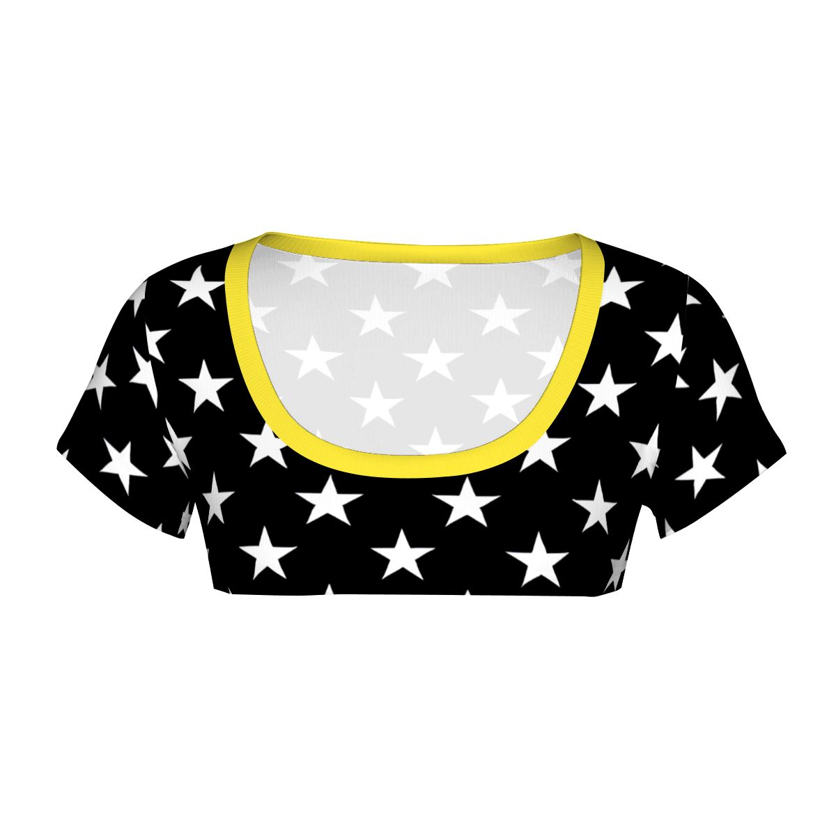 Thin Gold Line Flag Inspired Women's 1/2 Cut Short Sleeve T-Shirt