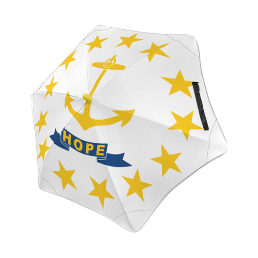 Rhode Island Flag Inspired Kids Safe Round Corner Umbrella
