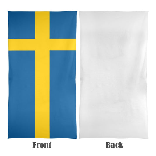 Sweden Flag Beach Towel 31"x71" (Made in USA)