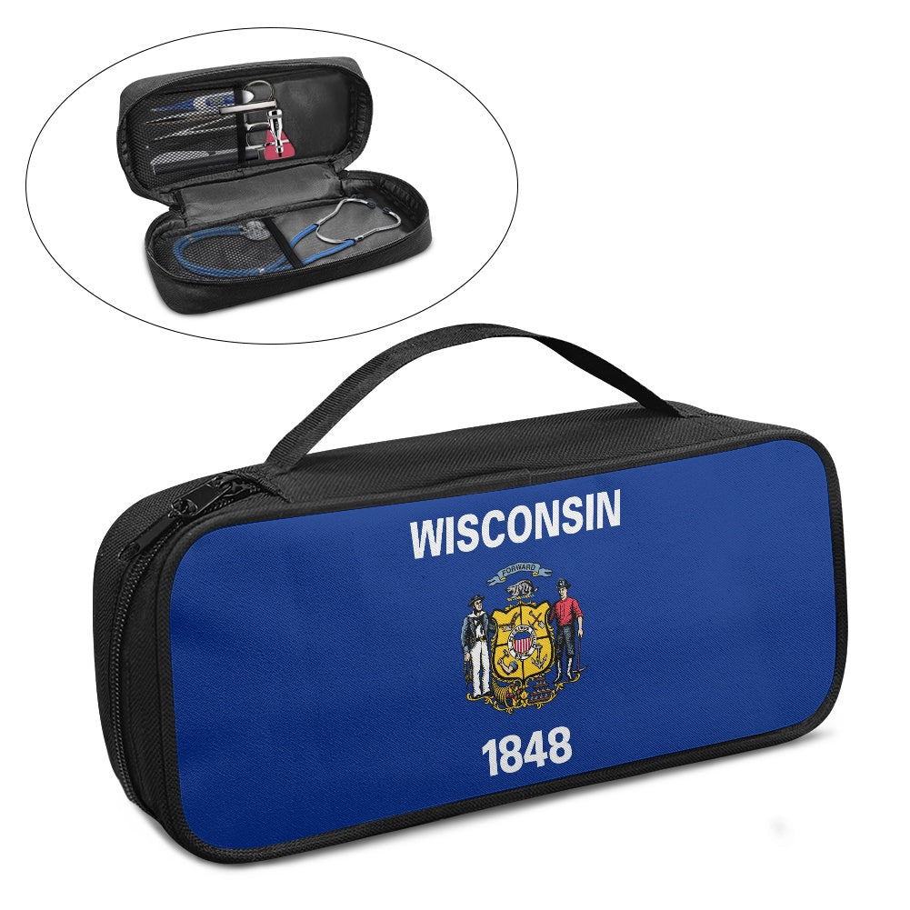 Wisconsin Flag Inspired Stethoscope Storage Bag