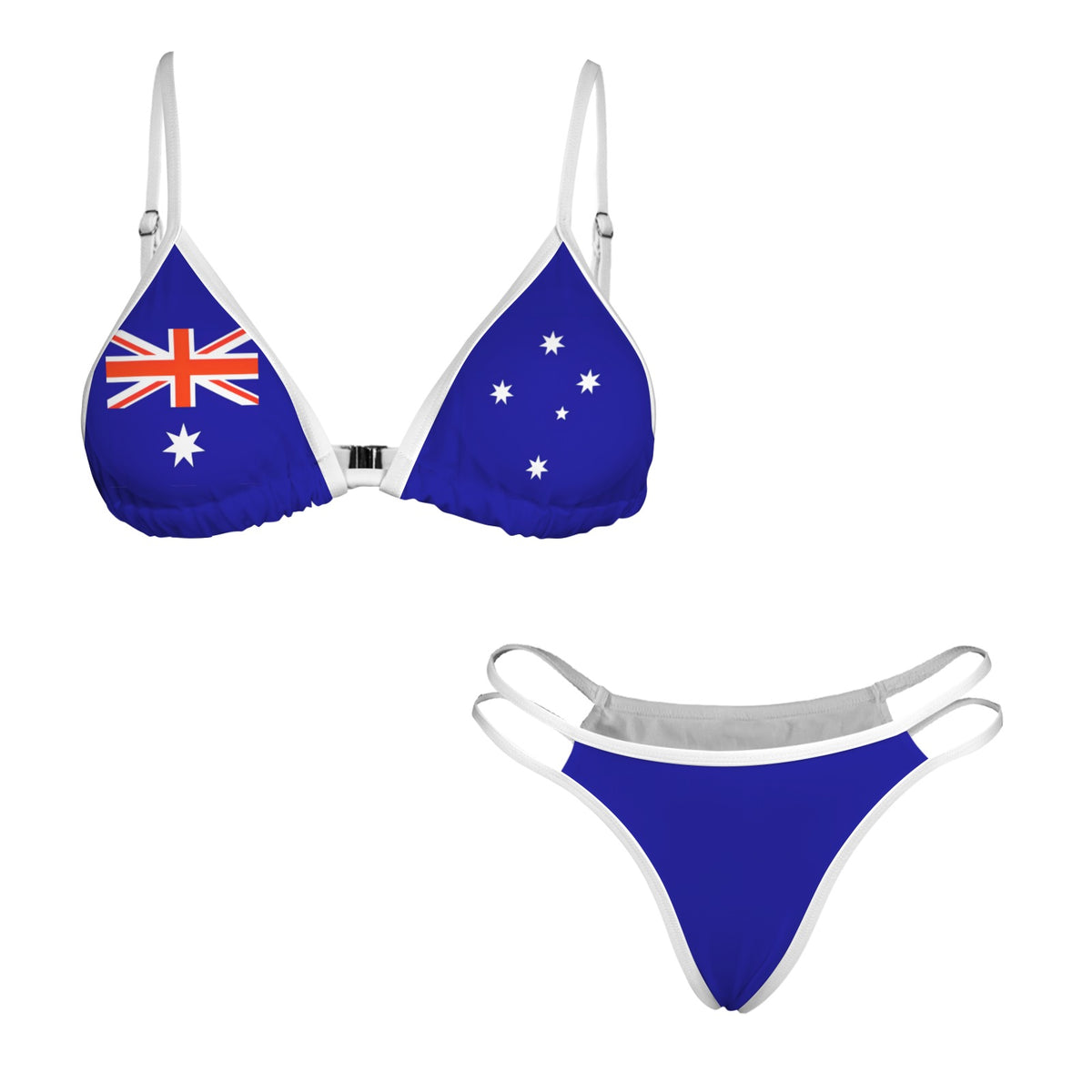 Australia Flag Inspired Double-Strap Triangle Bikini Set