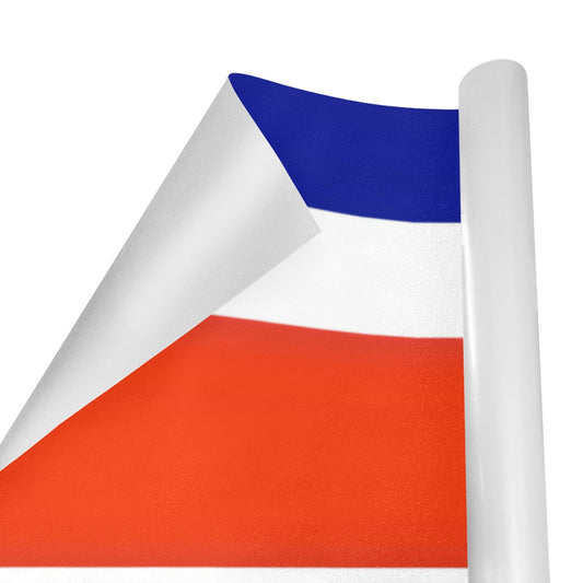 Costa Rica Flag Inspired Custom Gift Wrapping Paper 58"x 22.5" (4 Rolls)
