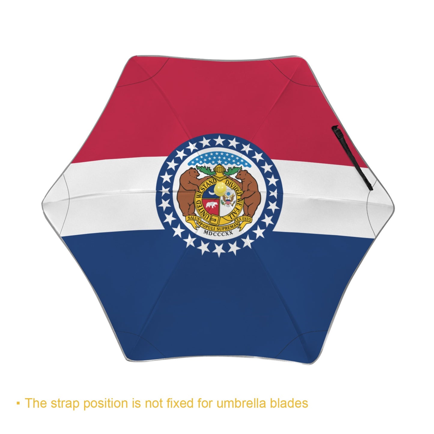 Missouri Flag Inspired Kids Safe Round Corner Umbrella
