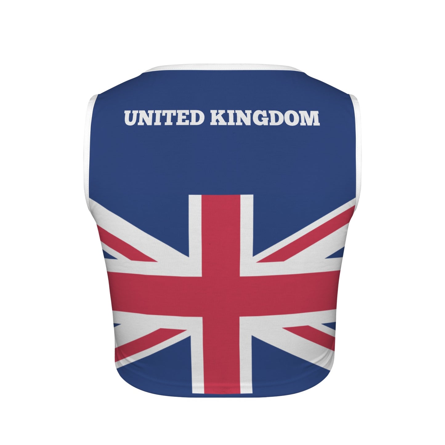 UK/Great Britain Flag Inspired Square Neck Crop Tank Tops