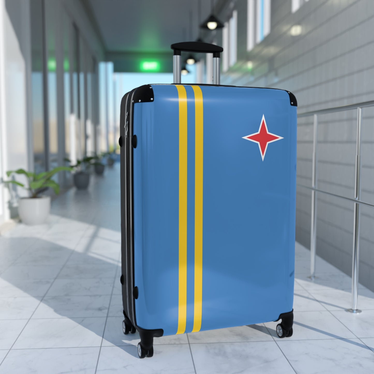 Aruba Flag Inspired Suitcase