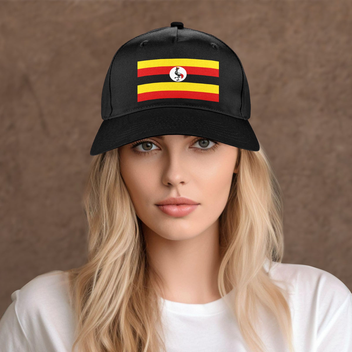 Uganda Flag Inspired Baseball Cap | Printed in the  USA