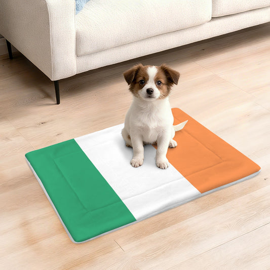 Ireland Flag Inspired Pet Mat 25x18inch (Made in the USA)