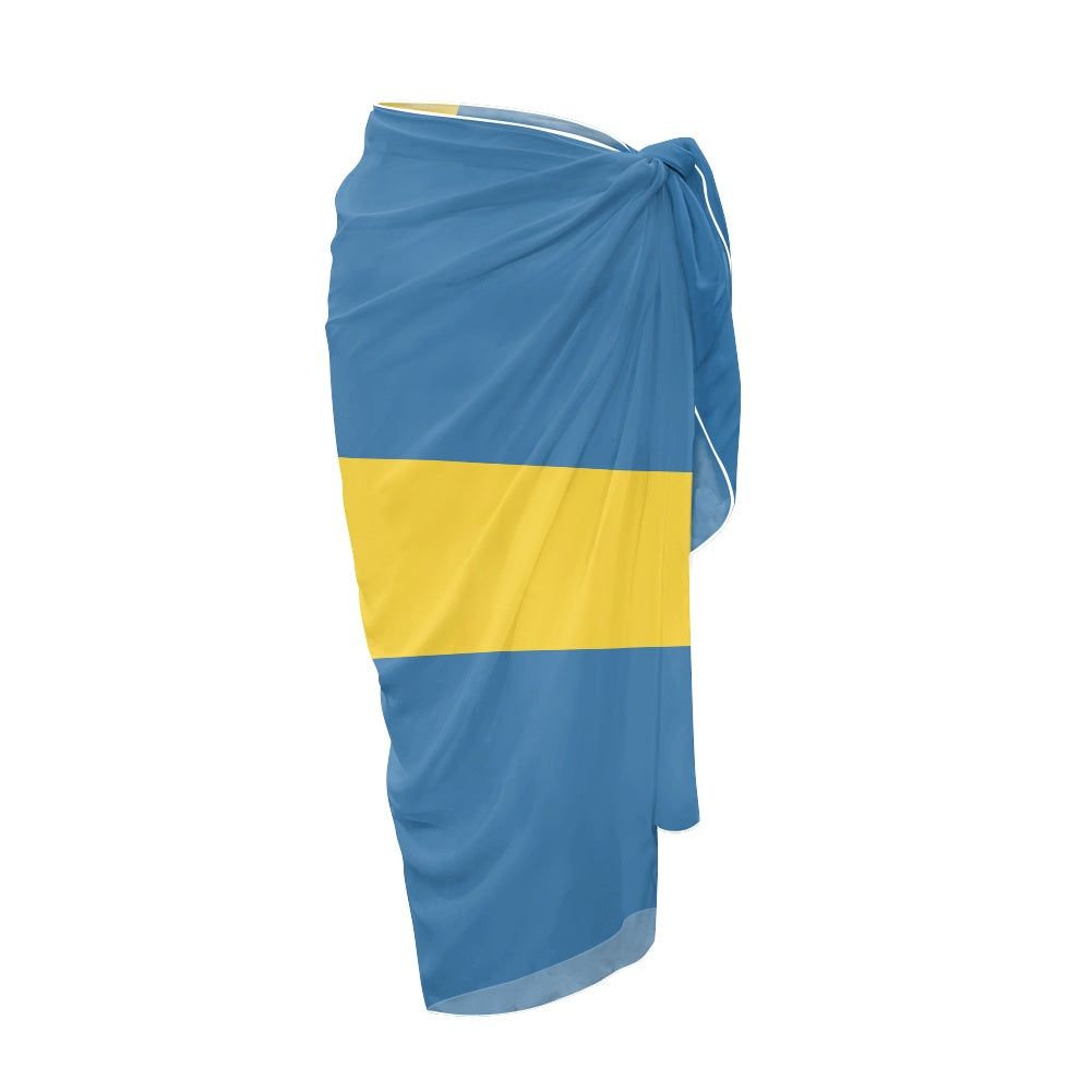 Sweden Flag Inspired Bikini Cover-Up