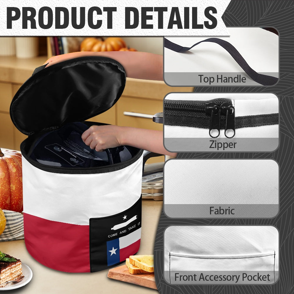 Texas & Come and Take It Flag Inspired Electric Pressure Cooker Insulation Bag