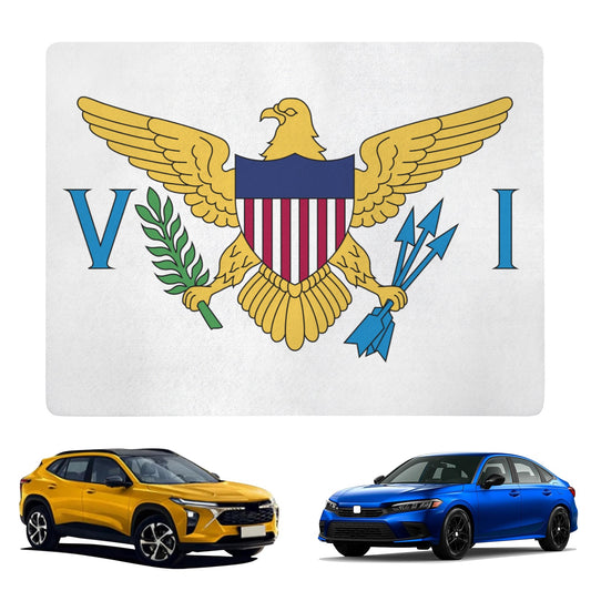 Virgin Islands (US) Flag Inspired Car Trunk Mat 100 × 75 cm / 39.4 × 30 in Printed in the USA
