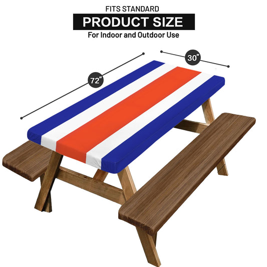 Costa Rica Flag Picnic Table Cover (72" x 30") (Made in the USA)