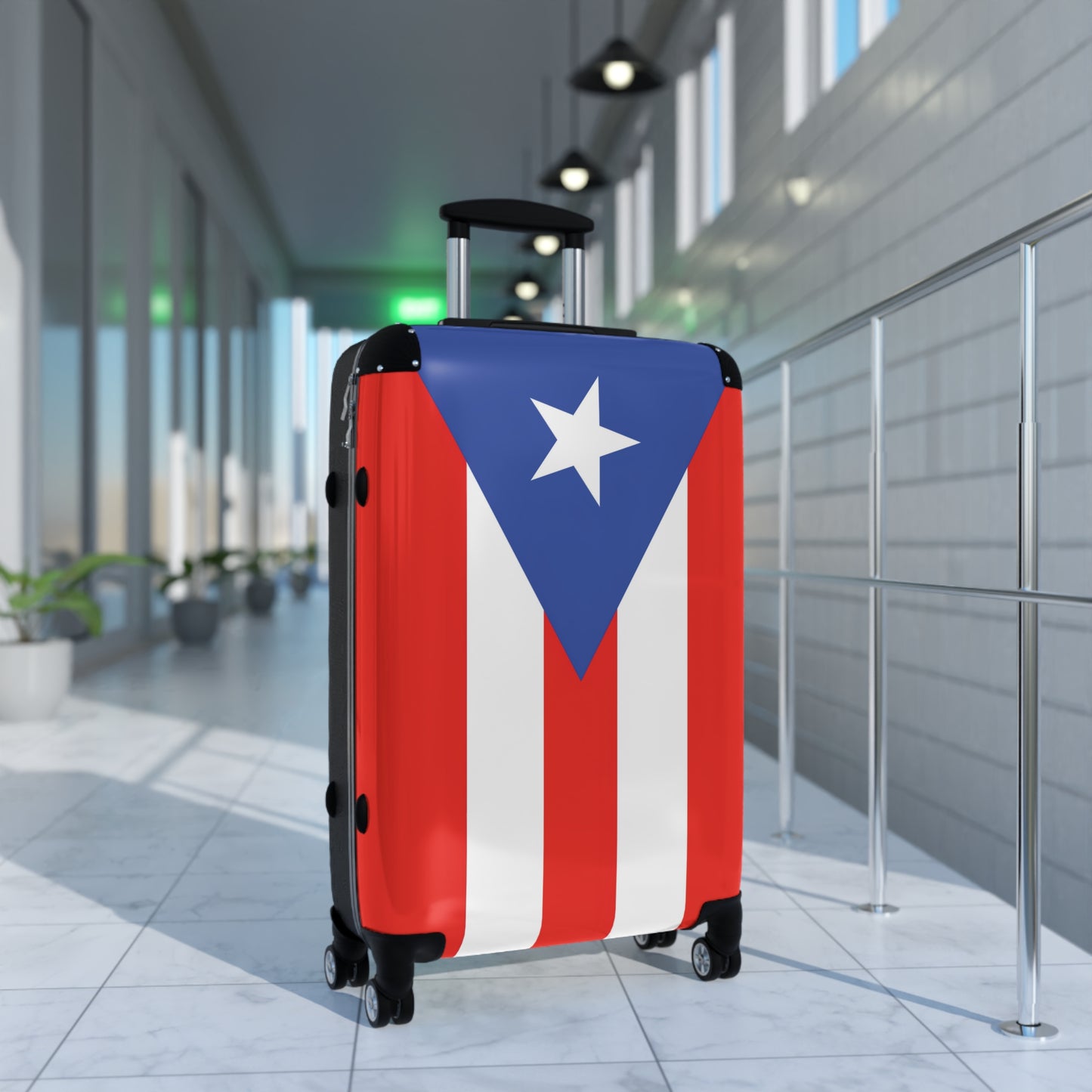 Puerto Rico Flag Inspired Suitcase