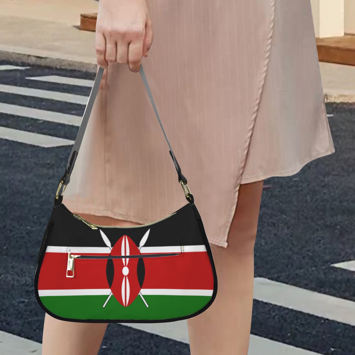 Kenya Flag Inspired Women's Shoulder Bag