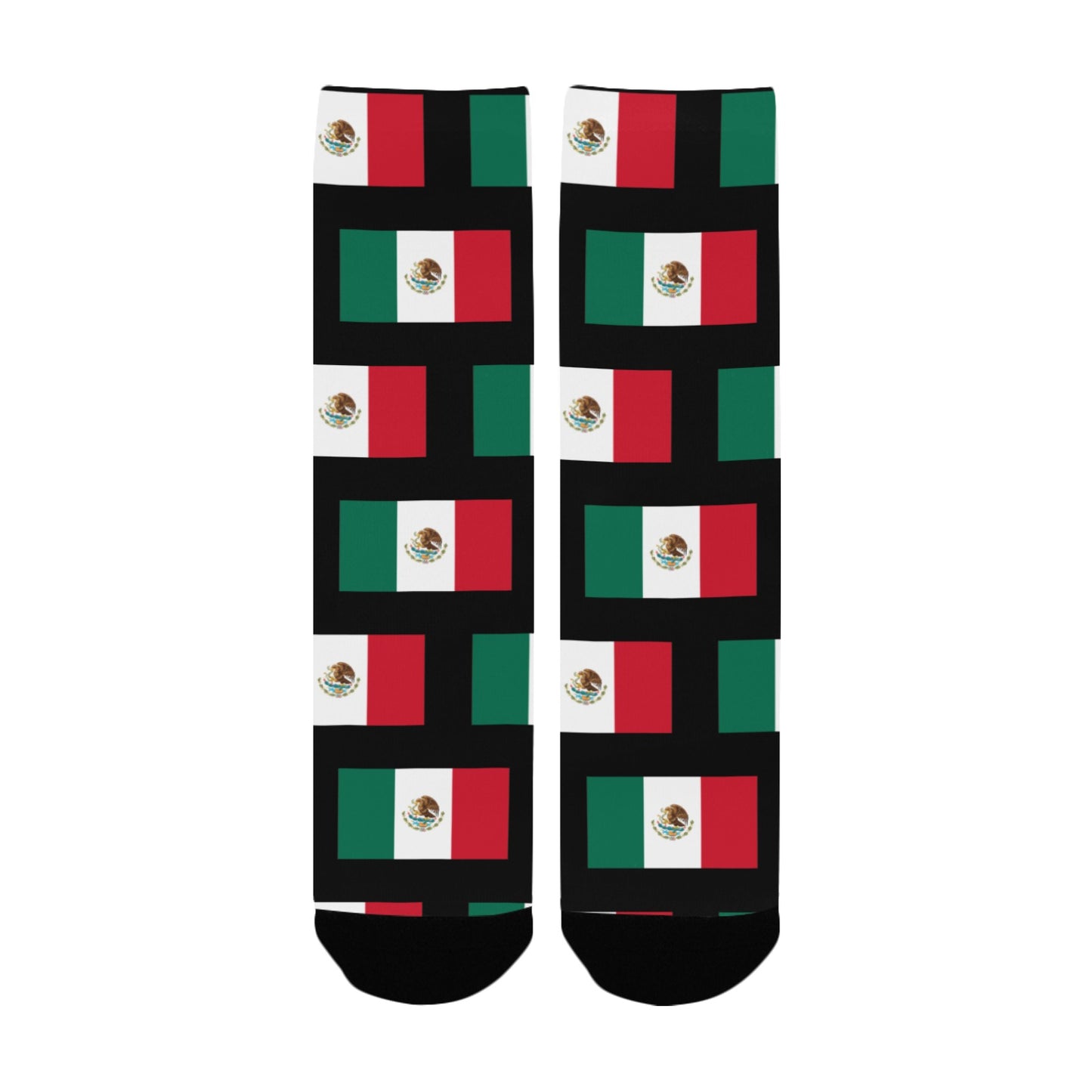 Mexico Flag Inspired Women's Custom  Socks | Ships from USA