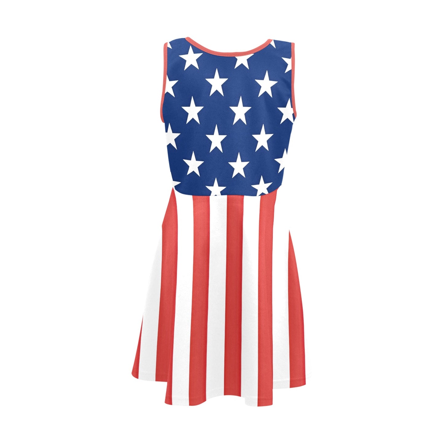 USA/American Flag Inspired Girls' Sleeveless Sundress | Ships from USA
