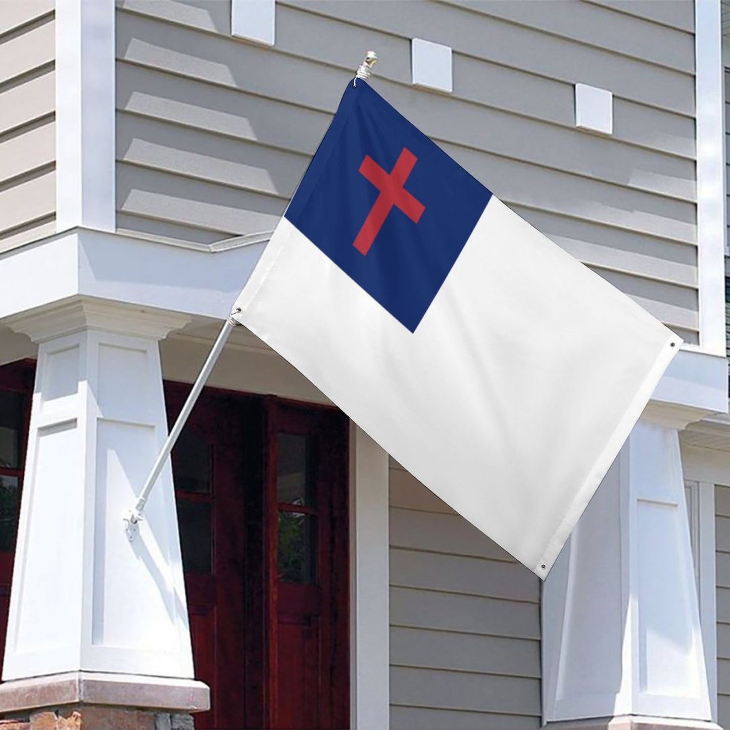 Christian Flag Inspired Wall Mount Flag with Four Grommets (35x59 in)
