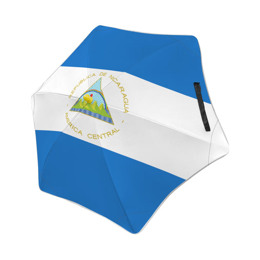 Nicaragua Flag Inspired Kids Safe Round Corner Umbrella