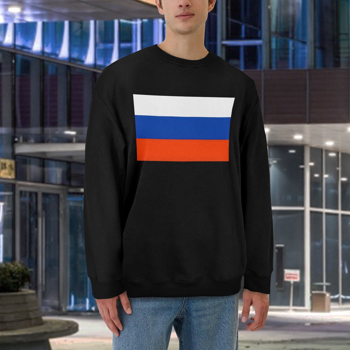 Russia Flag Unisex Fleece Sweatshirt (Made in the USA)