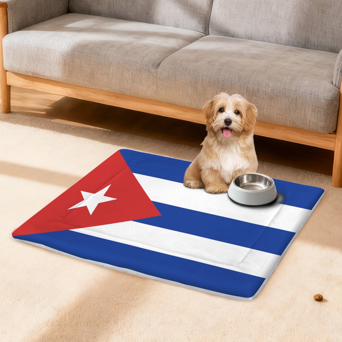 Cuba Flag Inspired Pet Mat 25x18inch (Made in the USA)