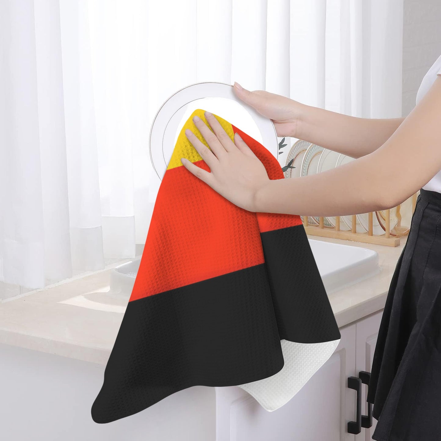 Germany Flag Inspired Kitchen Towel 40X60cm (Pack of 2) (Made in the USA)