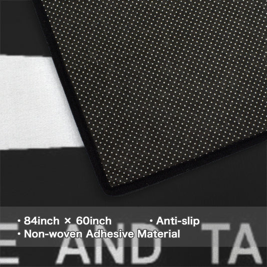 Come and Take It Flag Inspired 84x60 Inch Area Rug with Black Binding (Made in the USA)