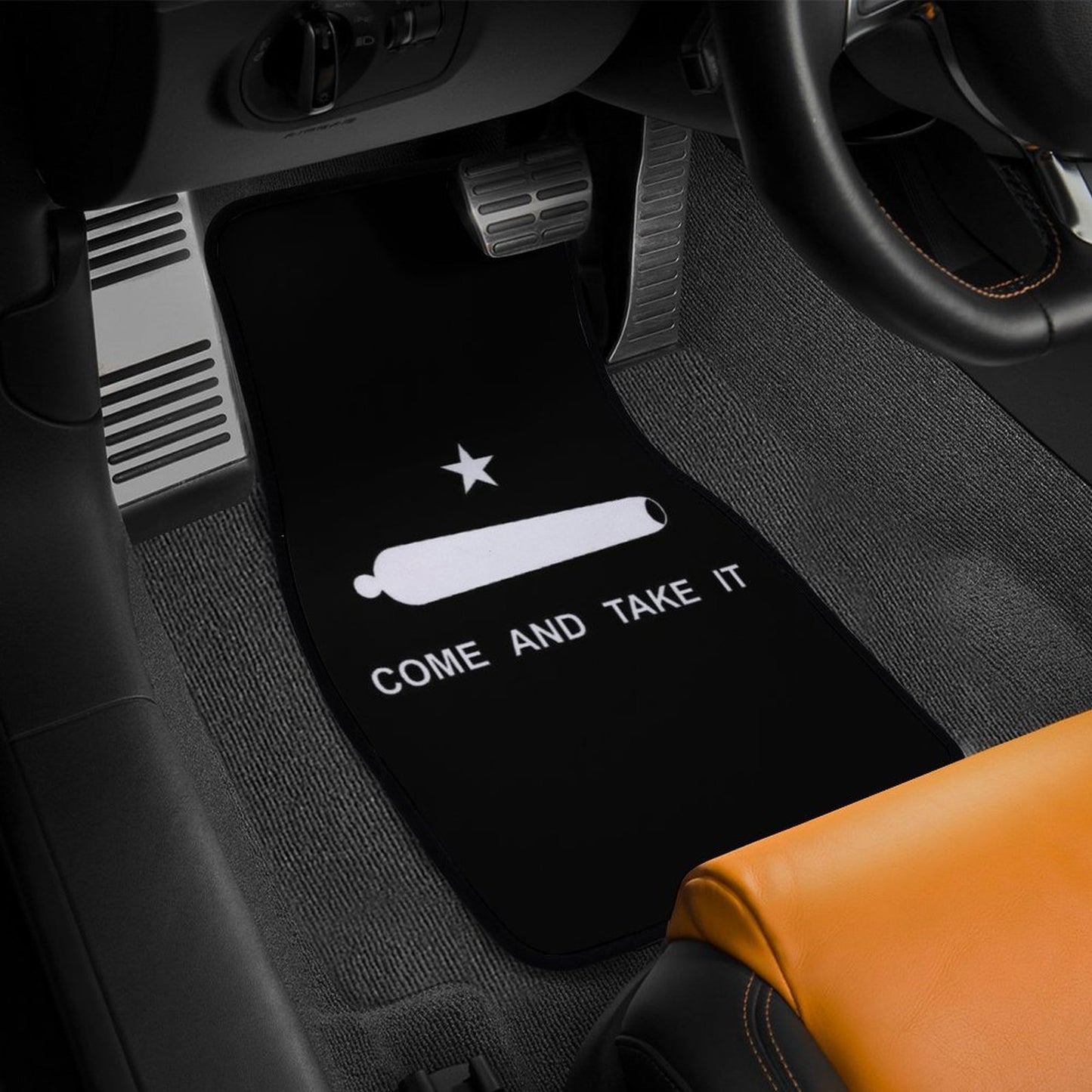 Come and Take It Flag Inspired Car Floor Mats(4pcs)