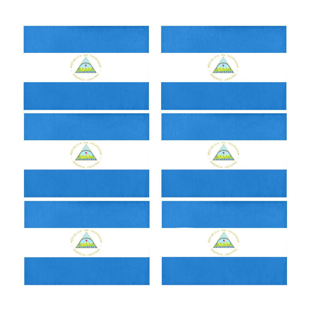 Nicaragua Flag Placemats 12" x 18" (Set of 6)