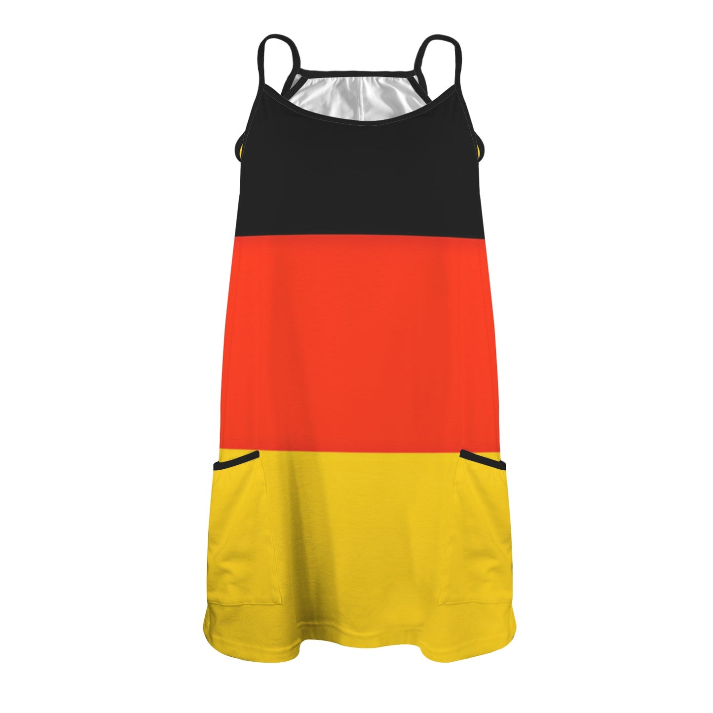 Germany Flag Inspired Women's Double-Layered Camisole Dress