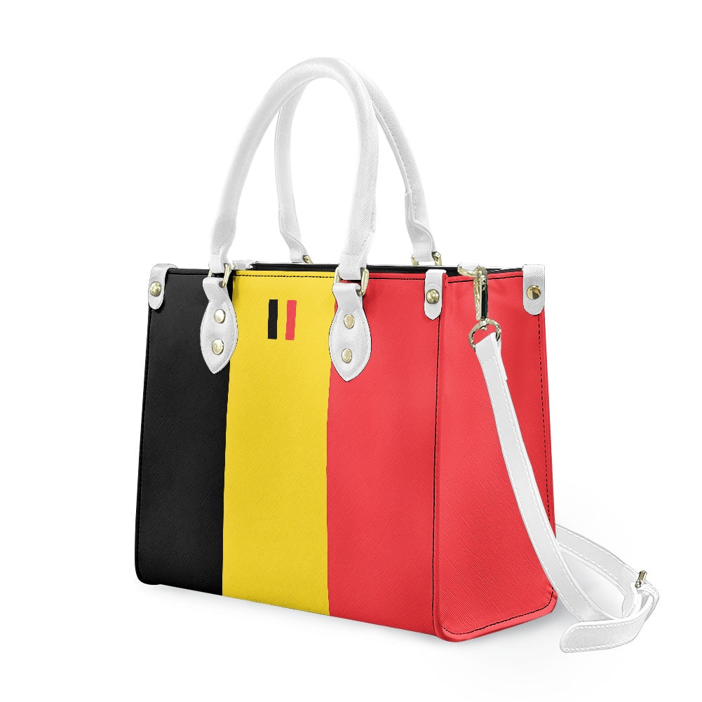 Belgium Flag Inspired PU Leather Handbag – Bold, Stylish & Functional - Luv My Flag