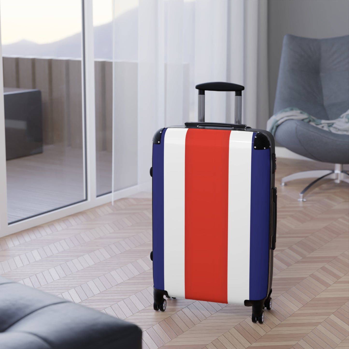 Costa Rica Flag Inspired Suitcase