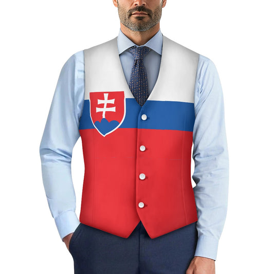 Slovakia Flag Suit vest jacket