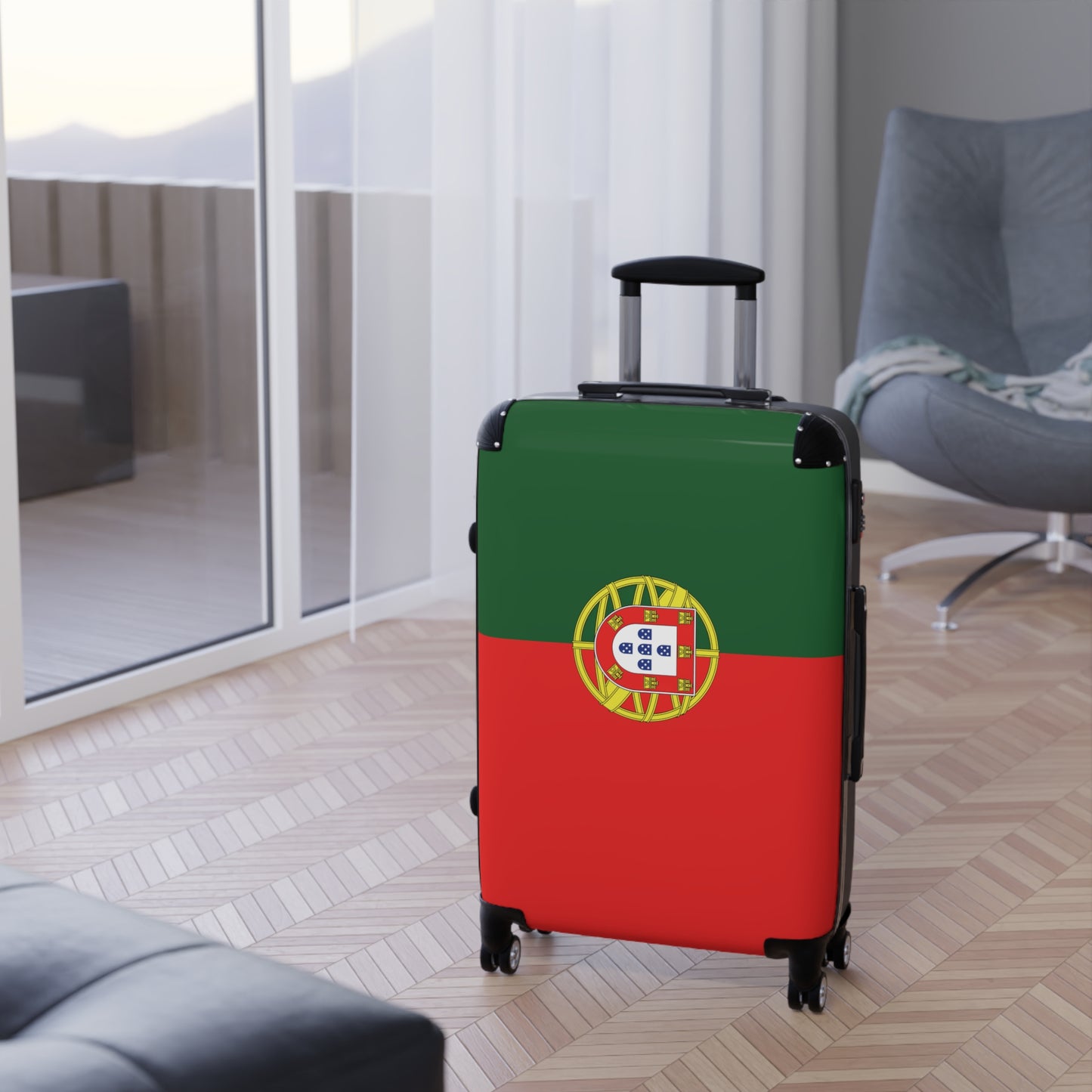 Portugal Flag Inspired Suitcase