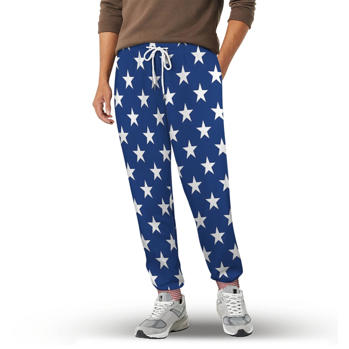 USA/American Flag Inspired Men's Fleece Casual Sweatpants