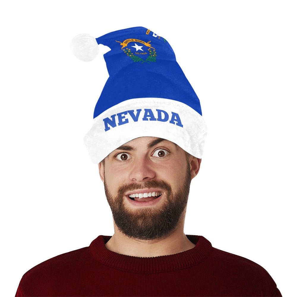Nevada Flag Christmas Santa Hat