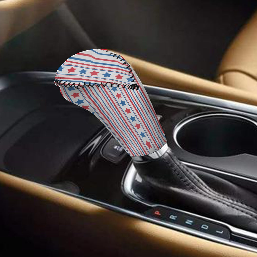 USA/American Flag Inspired Stars & Stripes Pattern Gear Lever Cover+Hand Brake Cover
