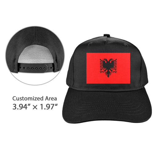 Albania Flag Inspired Baseball Cap | Printed in the  USA