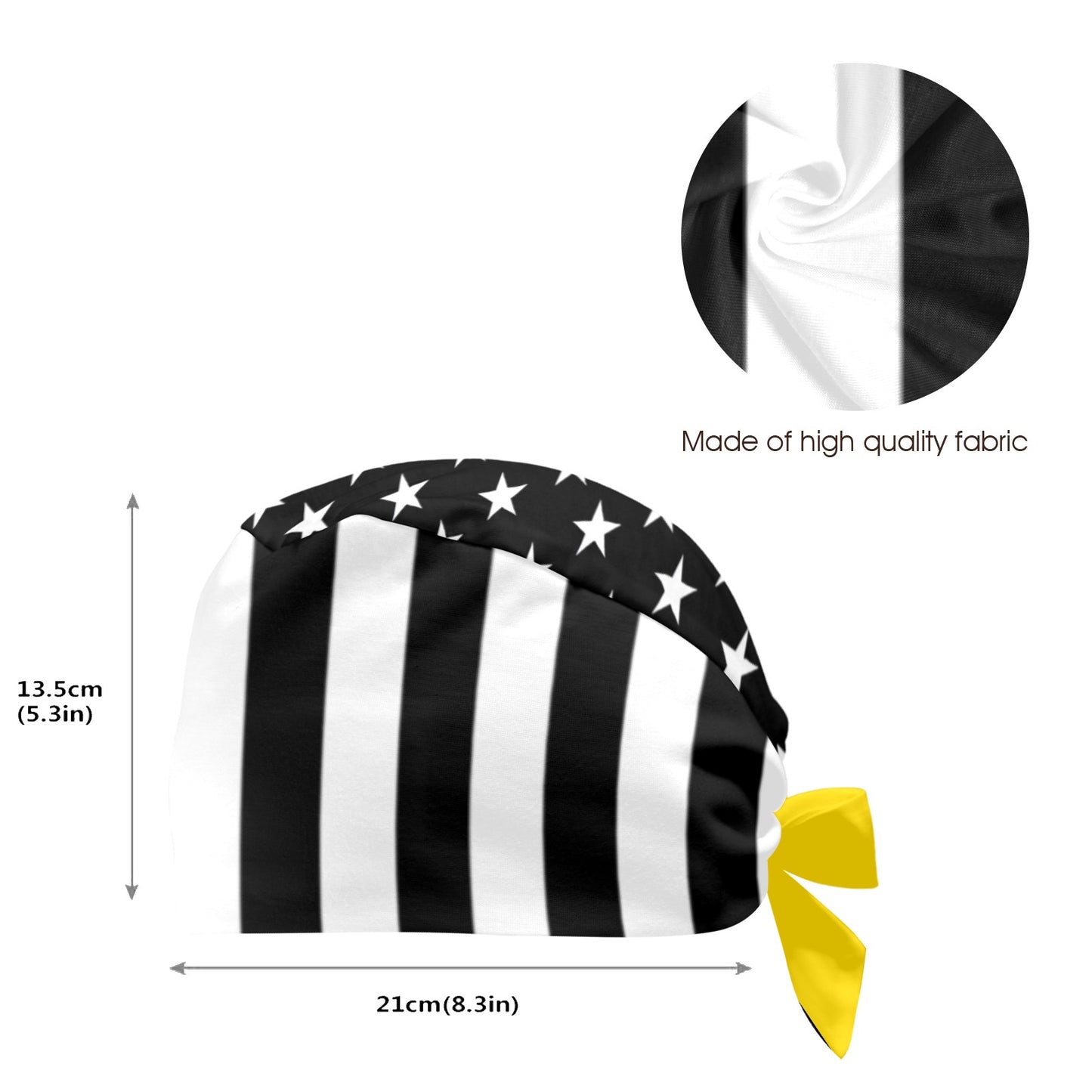 Thin Gold Line Flag Inspired Scrub Cap | Ships from USA
