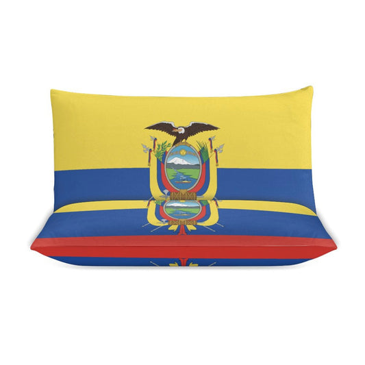 Ecuador Flag Inspired 3-Piece Bedding Set (1 Duvet Cover + 2 Pillow Shams) – 102"×90"