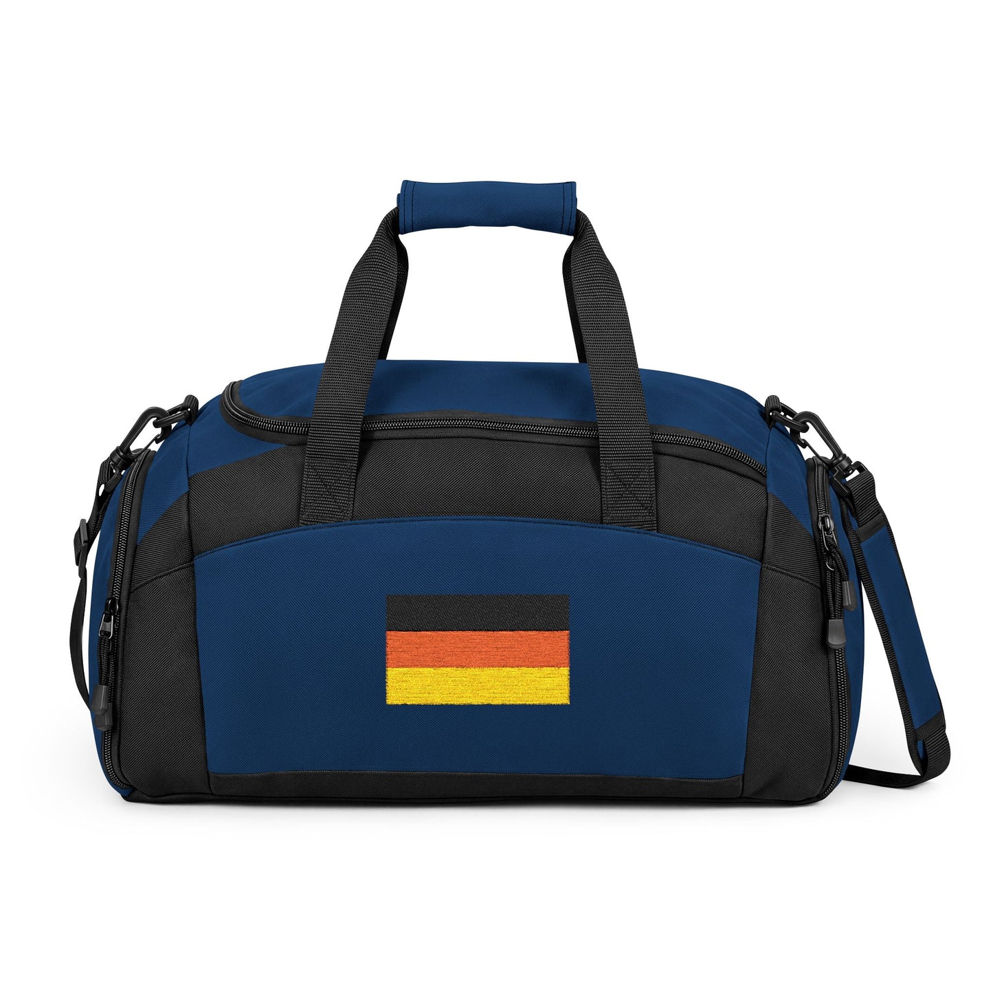 Germany Flag Gym Bag — Black Duffle with Embroidered Germany Flag