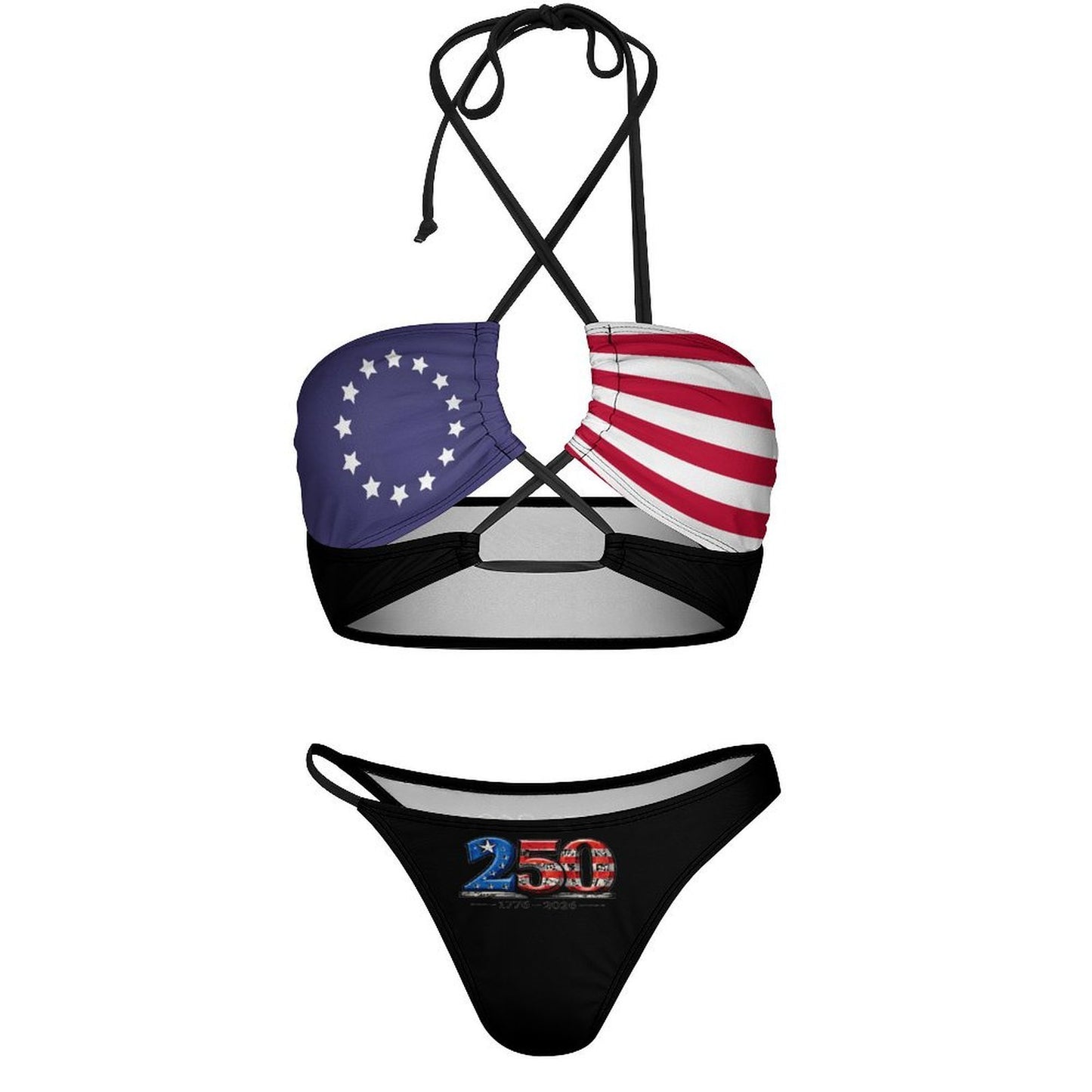 America 250 Anniversary Betsy Ross Flag Inspired Bikini Swimsuit (J197D59)